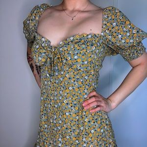 aritzia dress with flowral print